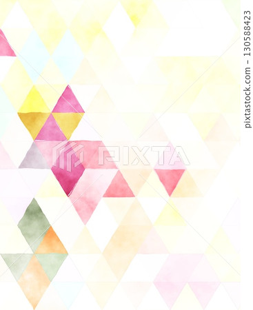 abstract geometric pattern of colorful triangles and hexagons with soft pastel hues 130588423