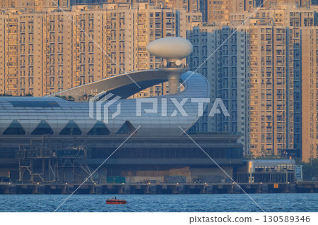 Sept 6 2025 Modern Kai Tak Cruise Terminal in Hong Kong 130589346