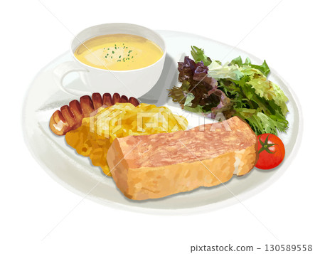 Morning set (Western food) 130589558