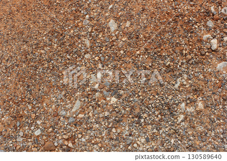 Rural Road Close up Gravel Road in Rural East TX 130589640