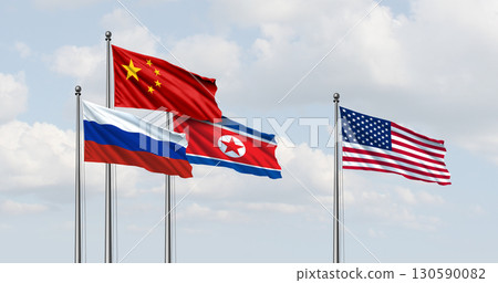 China Russia North Korea Versus The USA 130590082