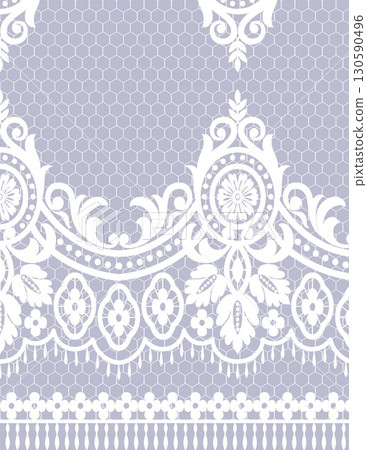 intricate lace pattern with floral and geometric designs on a soft background intricate lace pattern with floral and geometric designs on a soft background 130590496