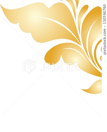elegant golden floral design with intricate swirls and flowing curves elegant golden floral design with intricate swirls and flowing curves 130590760