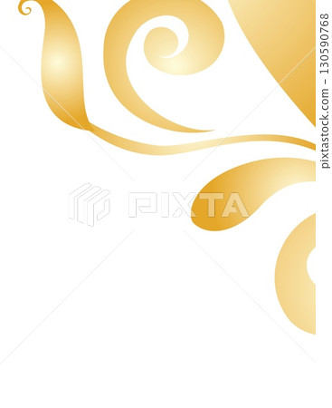 elegant swirling gold design art with abstract decorative elements 130590768