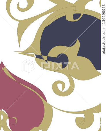 abstract artistic design with flowing shapes and elegant curves abstract artistic design with flowing shapes and elegant curves 130590958