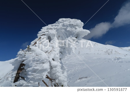冰霜覆蓋的雪山 冰霜覆蓋的雪山 130591877