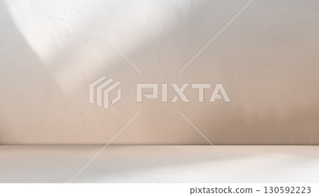 Cream Color Background Wall Studio Shadow Kitchen Podium Table Product Backdrop Room  Beige Pattern Gradient Light  Mockup Cosmetic Abstract Nude Color Pastel Texture Scene Summer Loft. 130592223