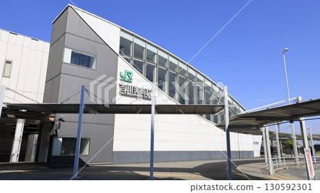 Escalators and elevators installed at the west exit of Yoshikawa Minami Station on the JR Musashino Line 130592301