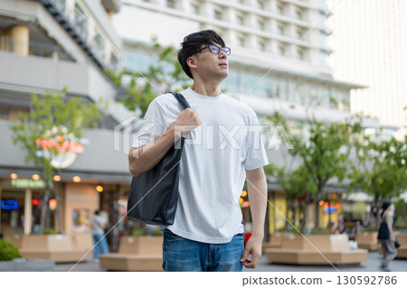 A man working in the city A man working in the city 130592786