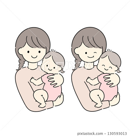 抱著嬰兒的女人 130593013