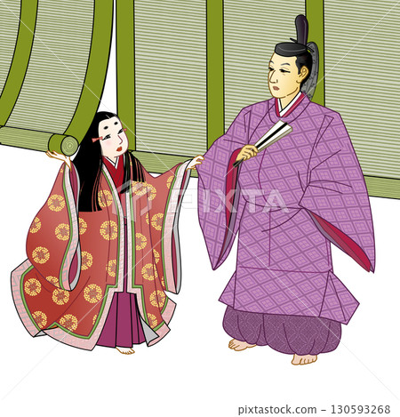 Fujiwara Sadayori and the young lady Koshikibu no Naishi 130593268