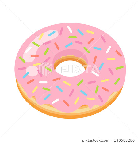 草莓甜甜圈圖標 草莓甜甜圈圖標 130593296