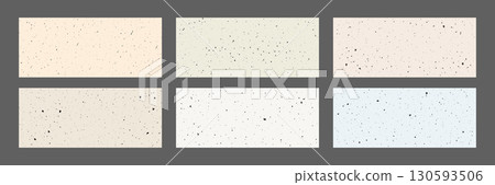 Creamy Eggshell Texture collection. Set of Grainy organic kraft paper texture. Retro grain background with flecks, speckles, specks. Vintage Vector Illustration 130593506