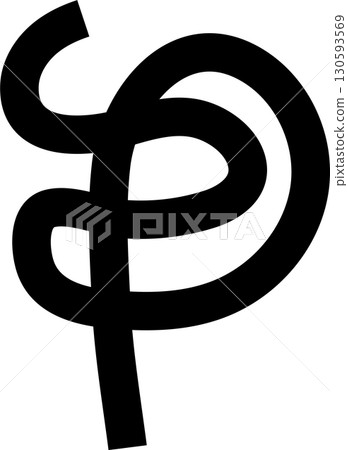 Bold curved lines. Design element 130593569