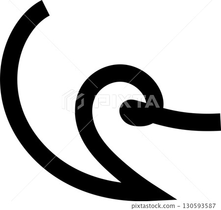 Bold curved lines. Design element 130593587