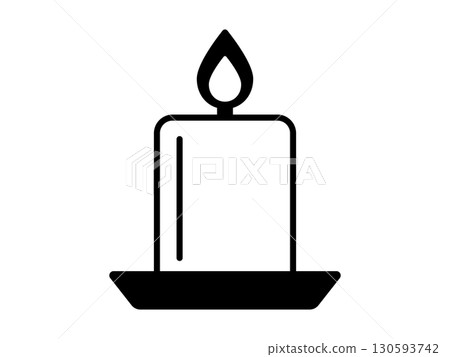 單調的蠟燭圖標 單調的蠟燭圖標 130593742