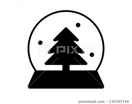 Snow globe icon monochrome 130593748