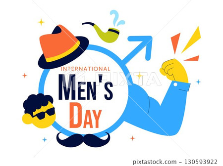 International Men's Day Vector Illustration on November 19 Featuring Men's Accessories such as Ties, Mustaches and Male Symbols in a Flat Background International Men's Day Vector Illustration on November 19 Featuring Men's Accessories such as Ties, Mustaches and Male Symbols in a Flat Background 130593922