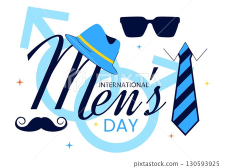 International Men's Day Vector Illustration on November 19 Featuring Men's Accessories such as Ties, Mustaches and Male Symbols in a Flat Background International Men's Day Vector Illustration on November 19 Featuring Men's Accessories such as Ties, Mustaches and Male Symbols in a Flat Background 130593925