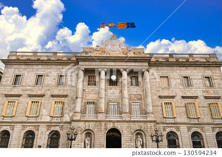 View of the City Hall in Barcelona's old town 130594234