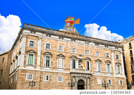 View of the Palace of the Consulate of Catalonia in the old town of Barcelona 130594365