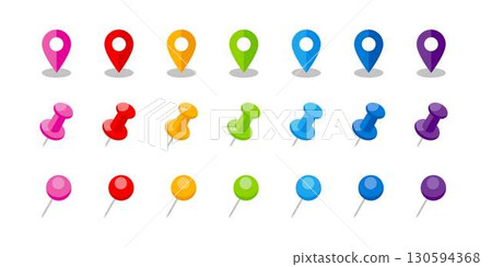 簡單的地圖圖釘圖標 130594368