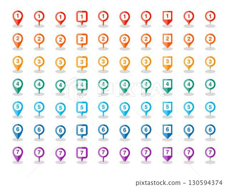 Simple map pin icon Simple map pin icon 130594374