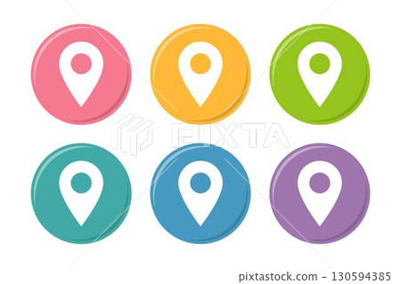 簡單的地圖圖釘圖標 130594385