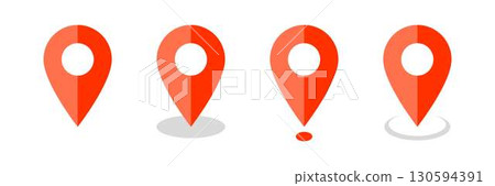 簡單的地圖圖釘圖標 簡單的地圖圖釘圖標 130594391