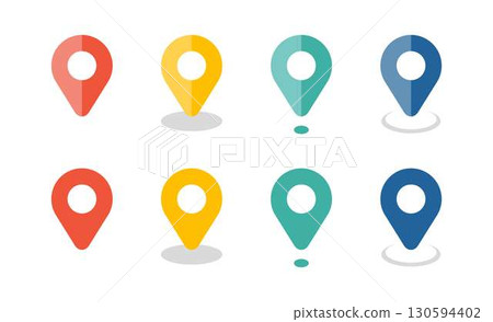 簡單的地圖圖釘圖標 簡單的地圖圖釘圖標 130594402