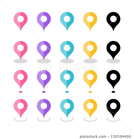 Simple map pin icon 130594408