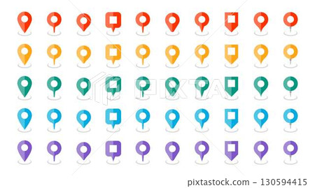 Simple map pin icon 130594415