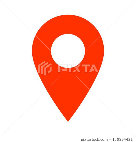 簡單的地圖圖釘圖標 簡單的地圖圖釘圖標 130594421