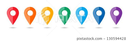 簡單的地圖圖釘圖標 簡單的地圖圖釘圖標 130594428