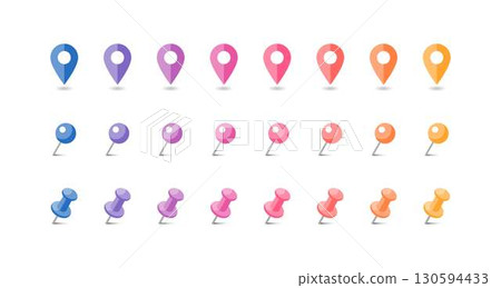 Simple map pin icon Simple map pin icon 130594433