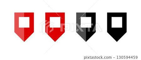 簡單的地圖圖釘圖標 簡單的地圖圖釘圖標 130594459