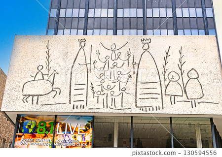 Mural in the Picasso Museum in Barcelona Mural in the Picasso Museum in Barcelona 130594556