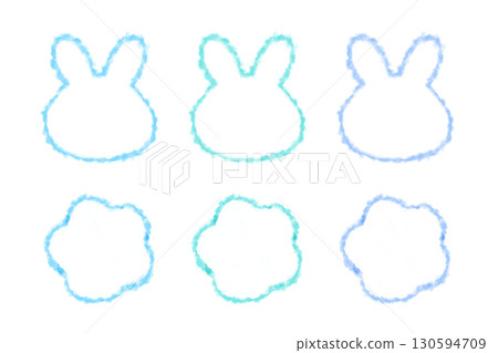 Rabbits and flowers 130594709