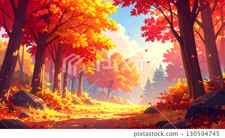 秋葉風景生成AI背景 130594745