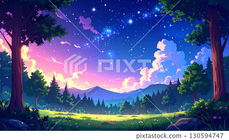 森林景觀生成AI背景 130594747