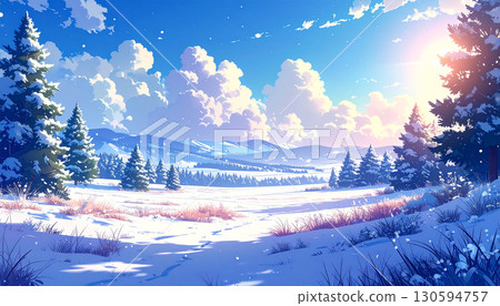 草原景觀生成AI背景 130594757