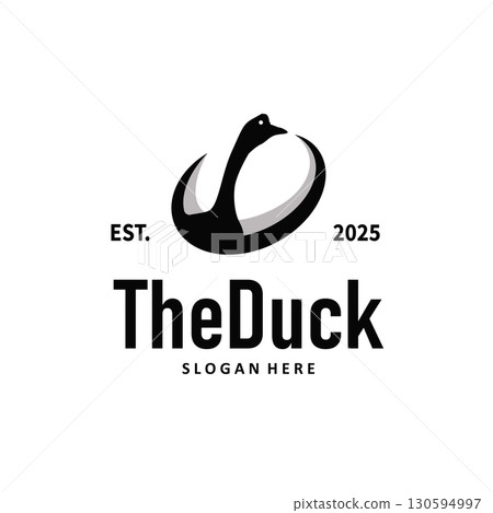 Duck logo black silhouette design livestock concept farm animal duck silhouette design for product brand, poster, symbol, icon templet illustration Duck logo black silhouette design livestock concept farm animal duck silhouette design for product brand, poster, symbol, icon templet illustration 130594997