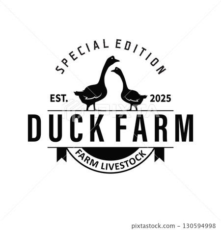 Duck logo black silhouette design livestock concept farm animal duck silhouette design for product brand, poster, symbol, icon templet illustration Duck logo black silhouette design livestock concept farm animal duck silhouette design for product brand, poster, symbol, icon templet illustration 130594998