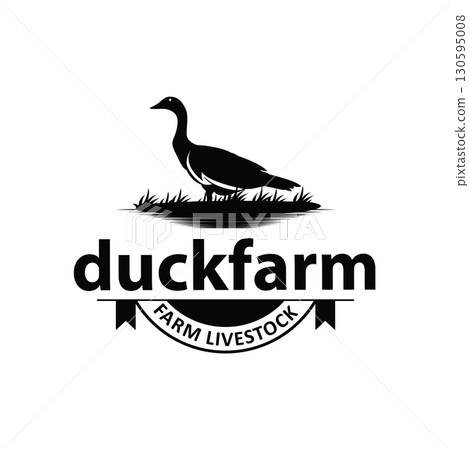 Duck logo black silhouette design livestock concept farm animal duck silhouette design for product brand, poster, symbol, icon templet illustration Duck logo black silhouette design livestock concept farm animal duck silhouette design for product brand, poster, symbol, icon templet illustration 130595008