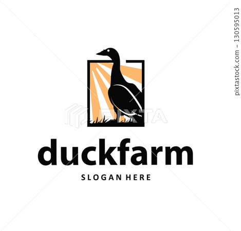 Duck logo black silhouette design livestock concept farm animal duck silhouette design for product brand, poster, symbol, icon templet illustration Duck logo black silhouette design livestock concept farm animal duck silhouette design for product brand, poster, symbol, icon templet illustration 130595013