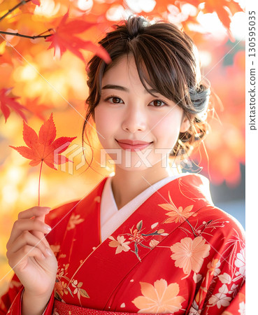 Young lady in kimono 130595035