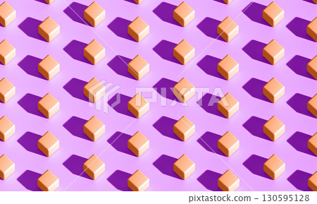 Minimalist Geometric Pattern with Color Cubes and Shadows 3d render Minimalist Geometric Pattern with Color Cubes and Shadows 3d render 130595128