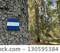 Markings in Nuuksio National Park, Finland 130595384