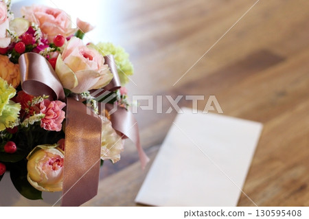 Arrangement, bouquet, gorgeous bouquet, pink, pink envelope 130595408