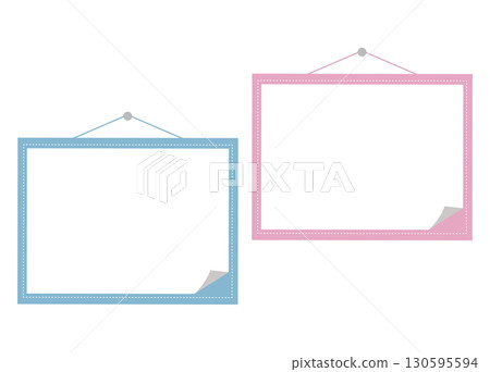 一組懸掛式橫向留言板。有效利用空白空間。 一組懸掛式橫向留言板。有效利用空白空間。 130595594